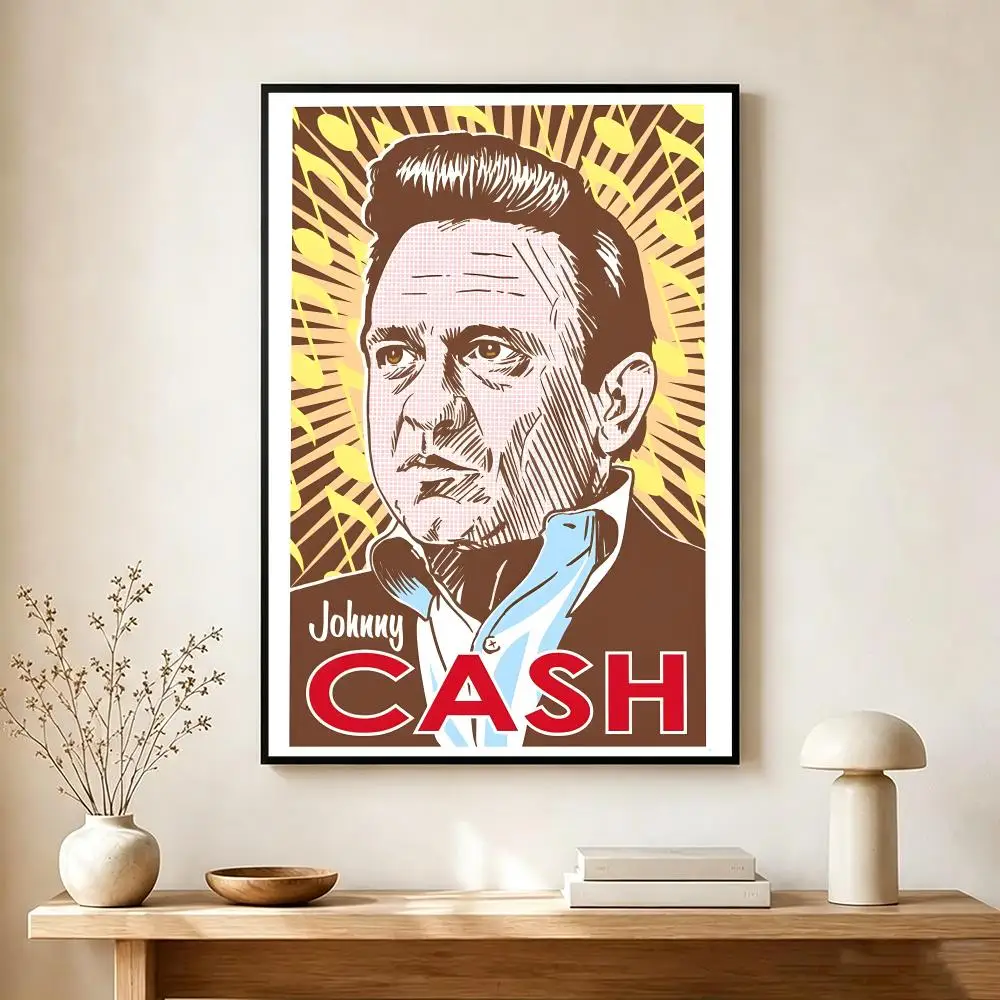 Country Singer J-johnny Cash Poster Modern Home Decoration Interior Design & Contemporary Wall Art Collection