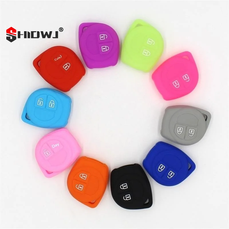 1Pcs Remote Repair Holder Silicone Keyless Cover For  Esteem Baleno SX4 Grand Vitara Jimny Liana Ignis 2Button Car Key FOB
