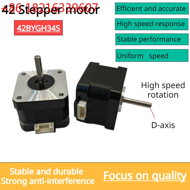 YAO 34MM High torque 42 Stepper Motor 2 PHASE 4-lead Nema17 motor 42BYGH34 34MM 1.5A 0.28N.M LOW NOISE motor  for CNC XYZ