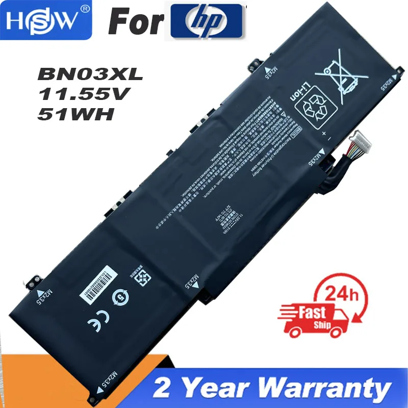 11.55V 4050mAh Li-Polymer Battery BN03XL for Replacement Laptop Envy X360 15T-ED000 Envy X360 13-ay0360ng