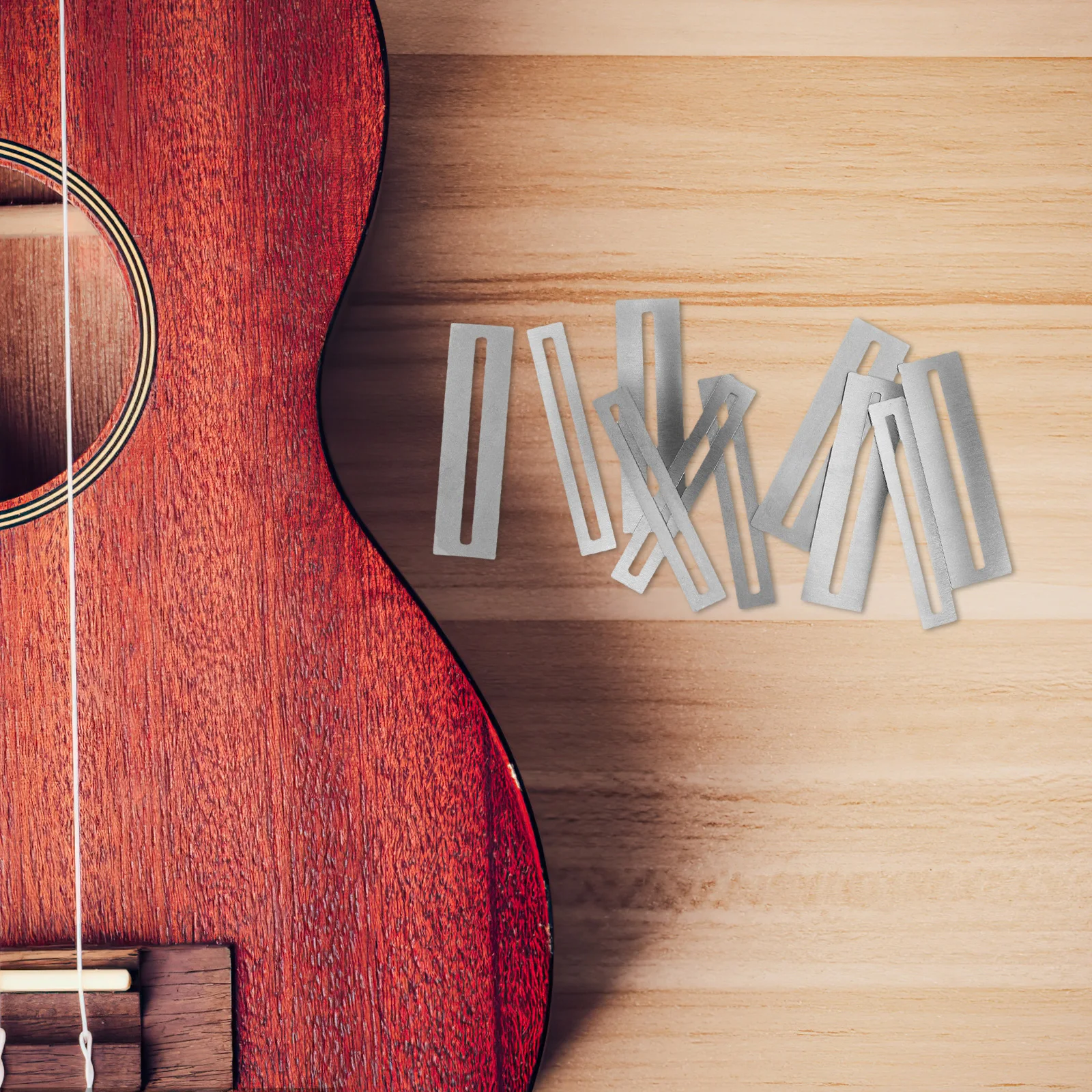 

10Pcs Guitar Fretboard Protector Metal Fingerboard Polishing Guards for Precision Fret Dressing Fret Buzz Fix Luthier Guitar