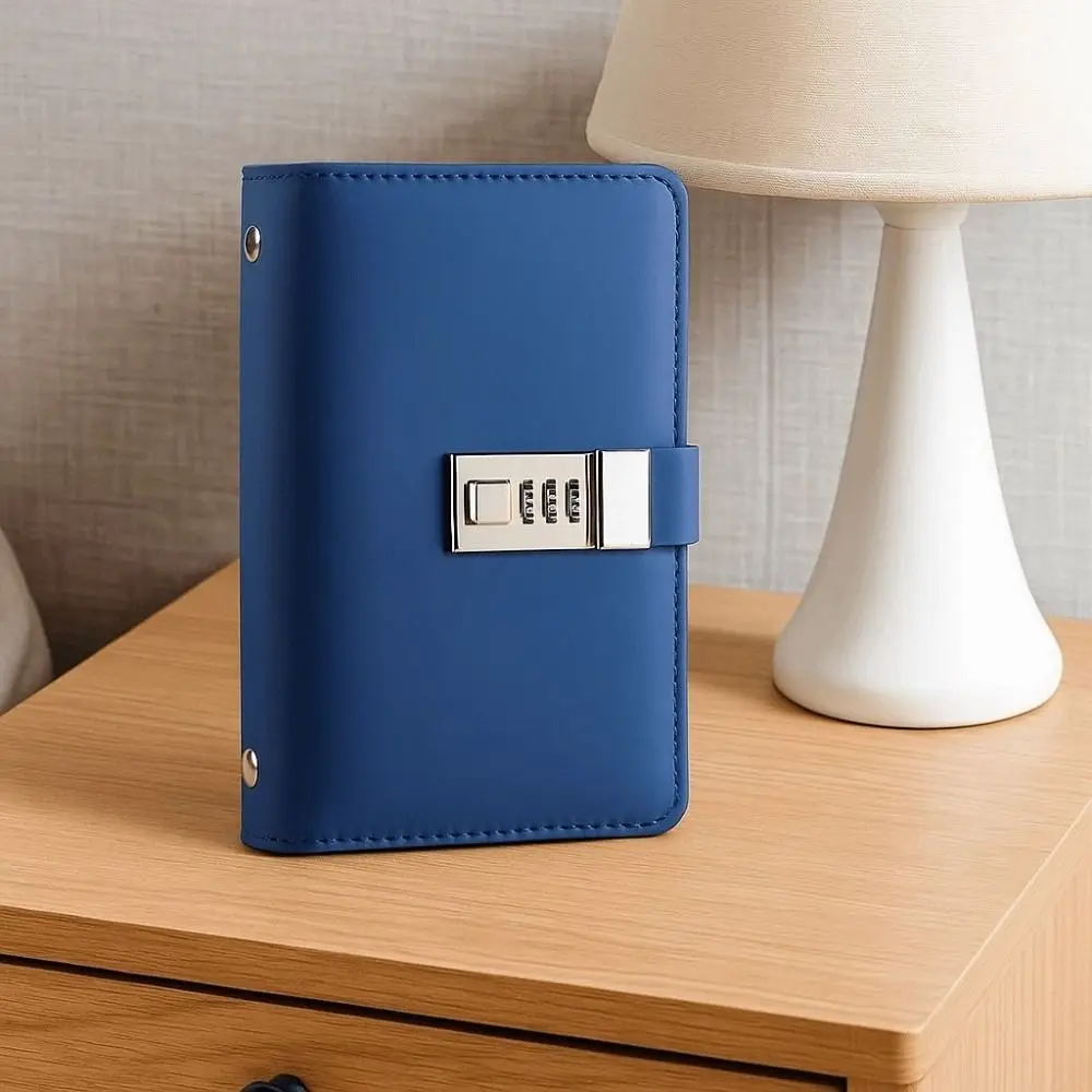 A6 Code Notebook for Money Solid Color Anti-splash Water Cash Budget Ledger Time Organizer Daily Plan