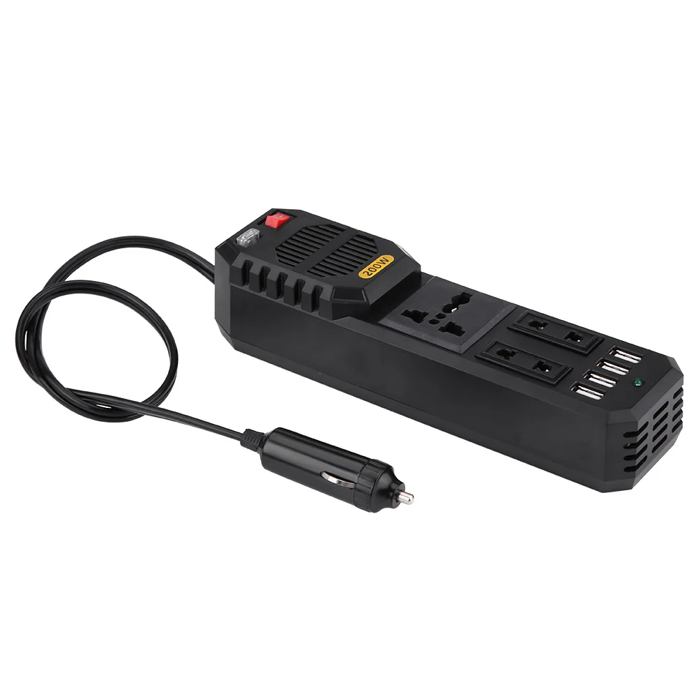 

Universal 200W DC 12V to AC Car Power Inverter Converter with Cigarette Lighter USB Charger for Vehicle