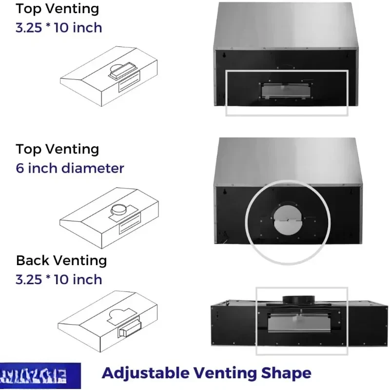 Campana extractora de acero inoxidable, campana extractora con Motor Dual, apagado automático de retardo, diseño contemporáneo, rendimiento profesional, 30 ", 860CFM