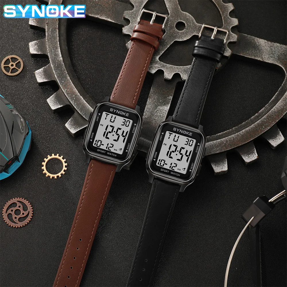 SYNOKE Outdoor Military Digital Watch New For Men Fashion Retro Men Watch Sports Waterproof Men Watch Multifunctional Luminous