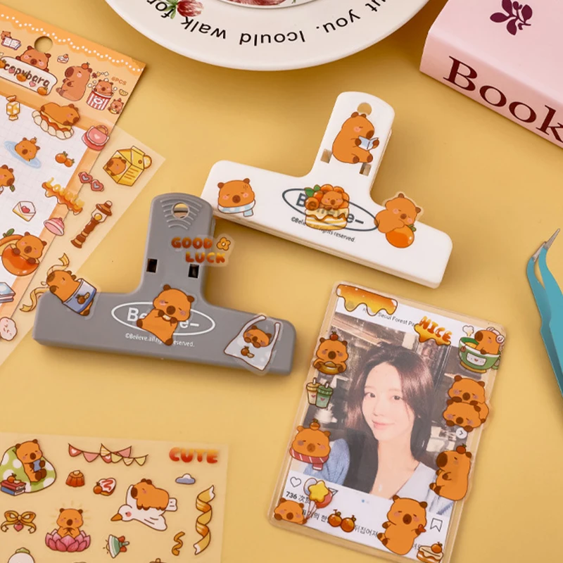 6 قطع من ملصقات كابيبارا، ملصقات قرطاسية للطلاب، ملصق أمتعة السفر، ملصقات تزيين للصور، ملصق يوميات لحساب اليد