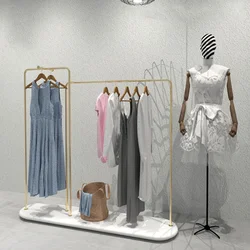 custom，Customized Boutique Metal Clothing Display Rack and Stand Retail Garment Store Showroom Furniture