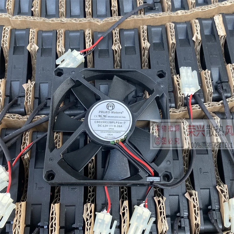 PELKO MOTORS C8015X12BPLP1W-7 DC 12 В 0,26 А 80x80x15 мм 2-проводной охлаждающий вентилятор для сервера