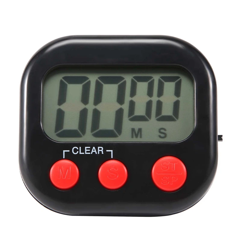 A47U Kitchen Timer, Digital Visual Timer Magnetic Clock Stopwatch Countdown Timer, Large LCD Screen Display for Cooking