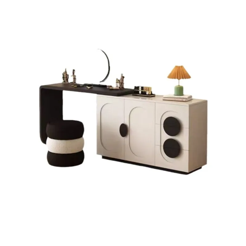 Italian minimalist makeup dresser storage cabinet integrated cream style bedroom modern minimalist designer makeup table