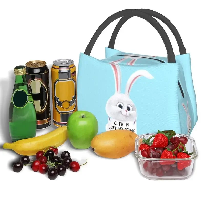 Cartoon Rabbit Insulated Lunch Bag for Outdoor Picnic Animated Film Portable Thermal Cooler Lunch Box Women