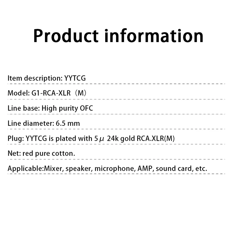 YYTCG jedna para Hifi 2 RCA Malel na 2 XLR męski kabel Audio wysokiej jakości podwójny kabel RCA na podwójny kabel XLR