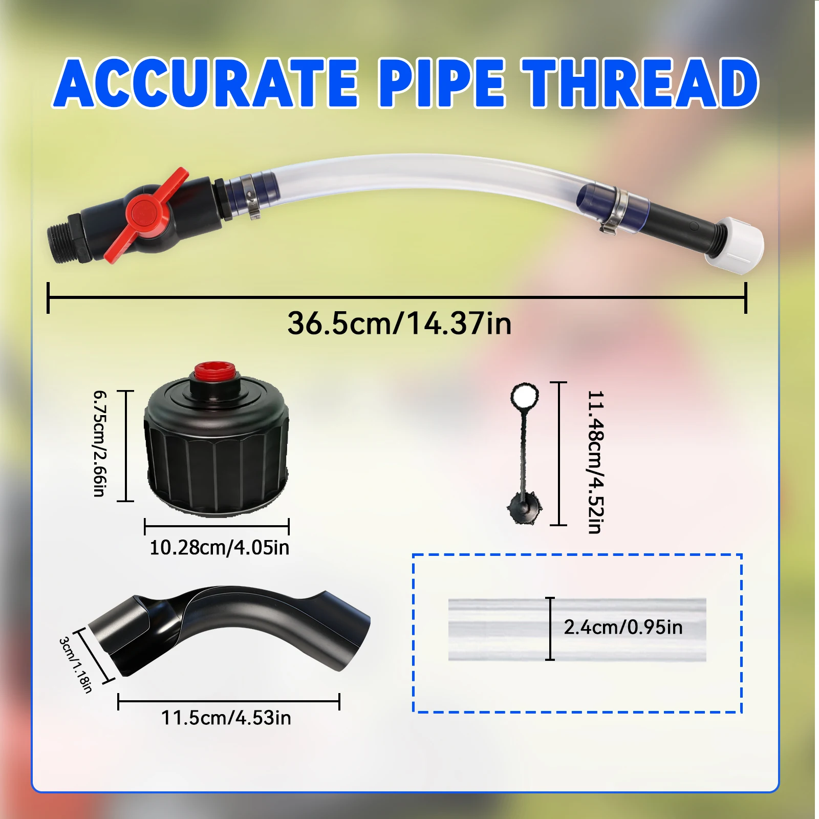 Apktnka 4x 5 Gallon Fuel Jug Kit Gas Can VP Racing Fuel Deluxe Cap Filler Hose 36.5cm 3044 Valve Shut Hose Dirt Bike Accessories
