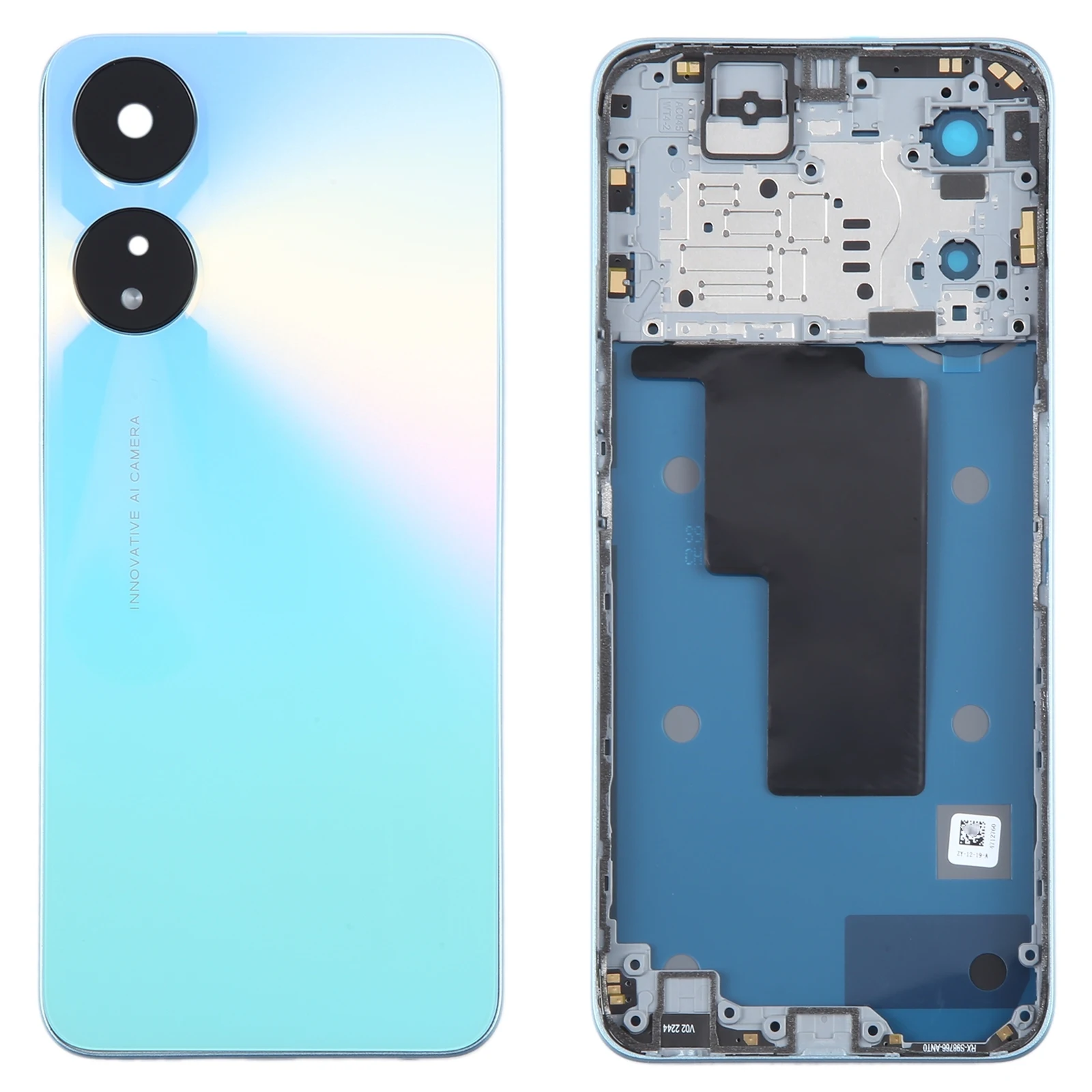 Battery Back Cover for OPPO A78 5G with Middle Frame Phone Frame Repair Replacement Part