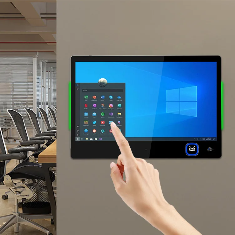 Wall-Mounted 21.5-Inch LCD Smart Capacitive Touchscreen Panel Wins 10 Android Tablet Biometric Palm Vein Tablets