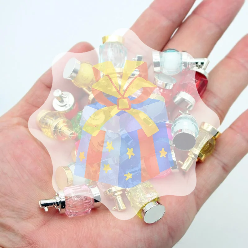 4 قطعة بيت الدمية غرفة نوم حمام ديكور لعبة 1:12 دمية مصغرة سبيكة العطور نموذج دمية موضة ماكياج الملحقات