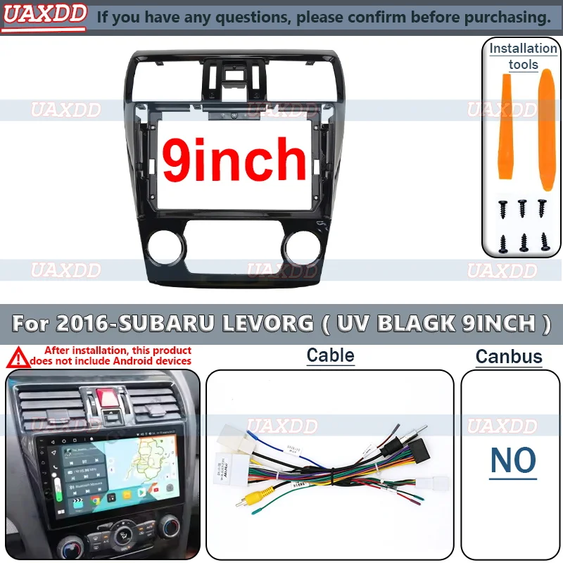 

Кабель фасции, адаптер видеорегистратора, плеер для 2016 SUBARU LEVORG UVBLAGK, 9 дюймов, мультимедийная приборная панель, навигационный декодер, canbus CD