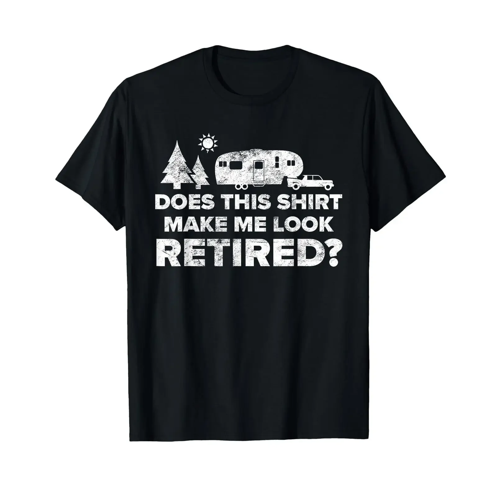 Retired Camping T Shirt Retirees 5th Wheel Motorhome vintage Washed Comfortable homme designer clothes Soft fashion Stylish