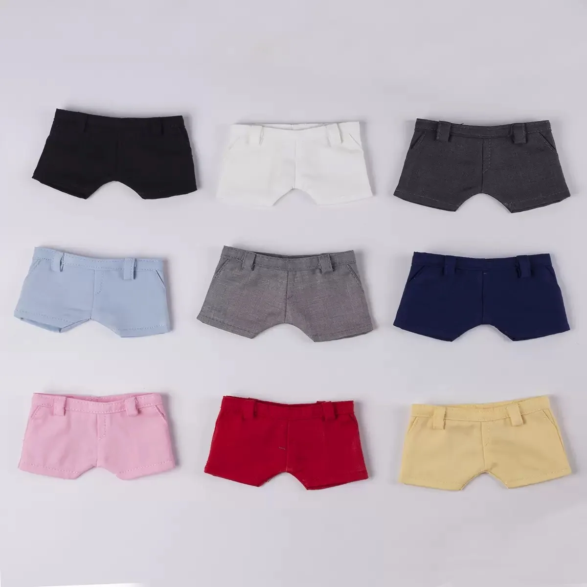 

1 шт., 20 см, штаны для кукол, одежда для кукол, полосатые решетчатые однотонные шорты, джинсы, сменная одежда, игровые аксессуары, игрушка в подарок