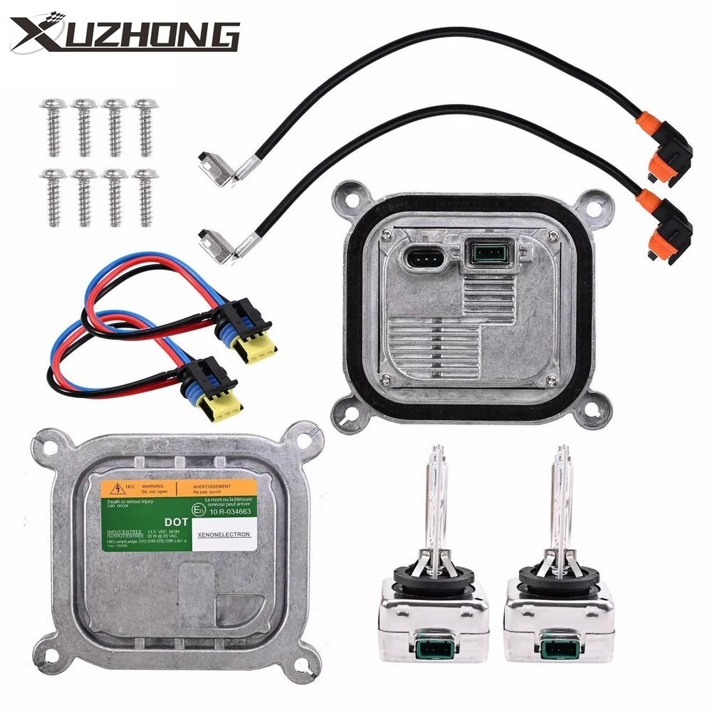 2 HID Xenon Ballast Control Unit Computer &D3S Bulb Kit For 2010-19 Ford Mustang