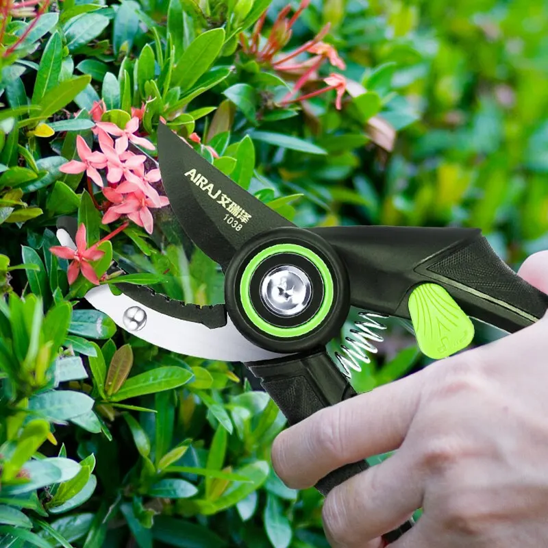 AIRAJ Pruning Shear Garden Tools Labor Saving Scissors Gardening Plant Sharp Branch Pruners Protection Hand Durable