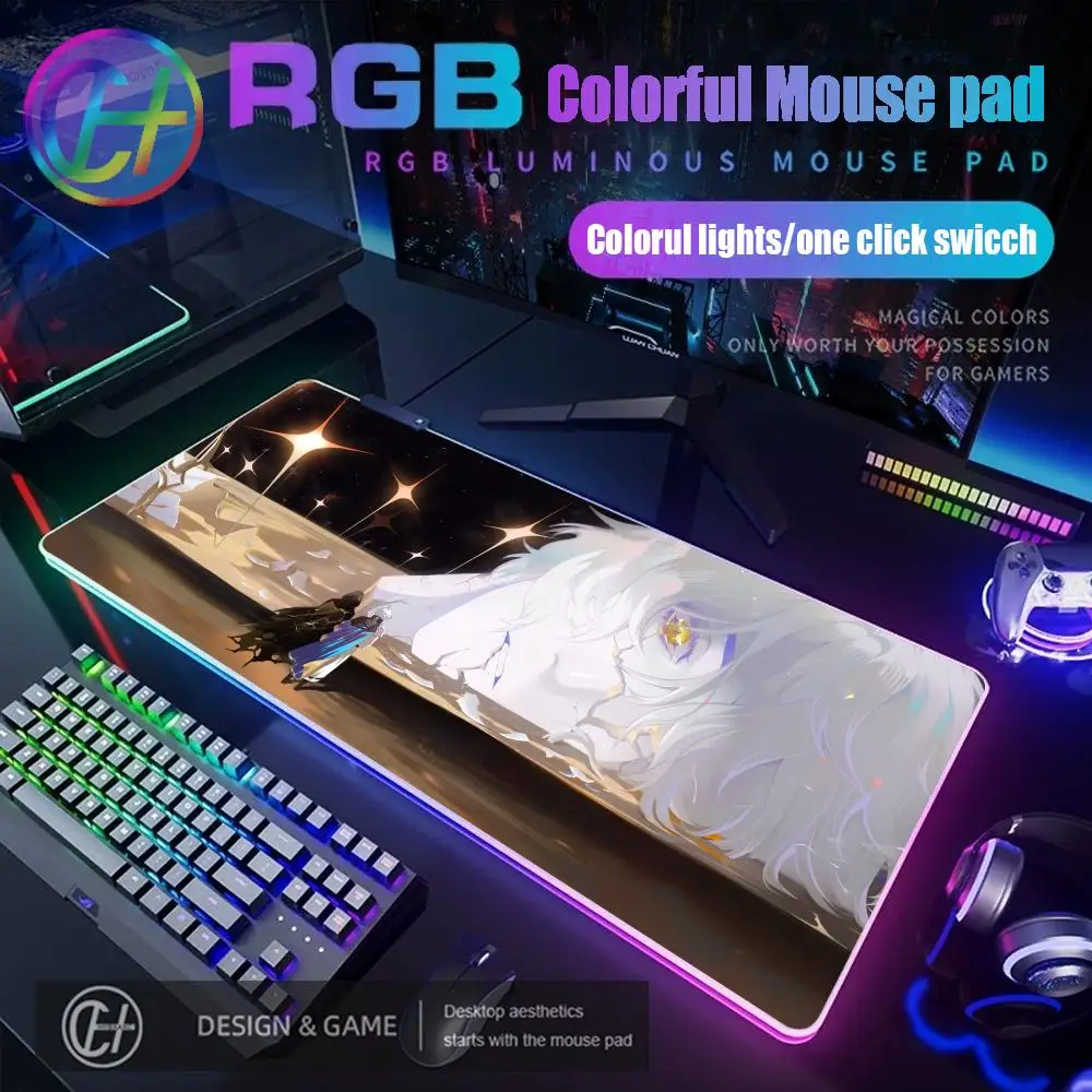 

Game Honkai Star Rail Phainon Decoracion Mouse Pad RGB Gaming MousePad HD Gamer Large LED Light XXL MousePads PC Computer Carpet