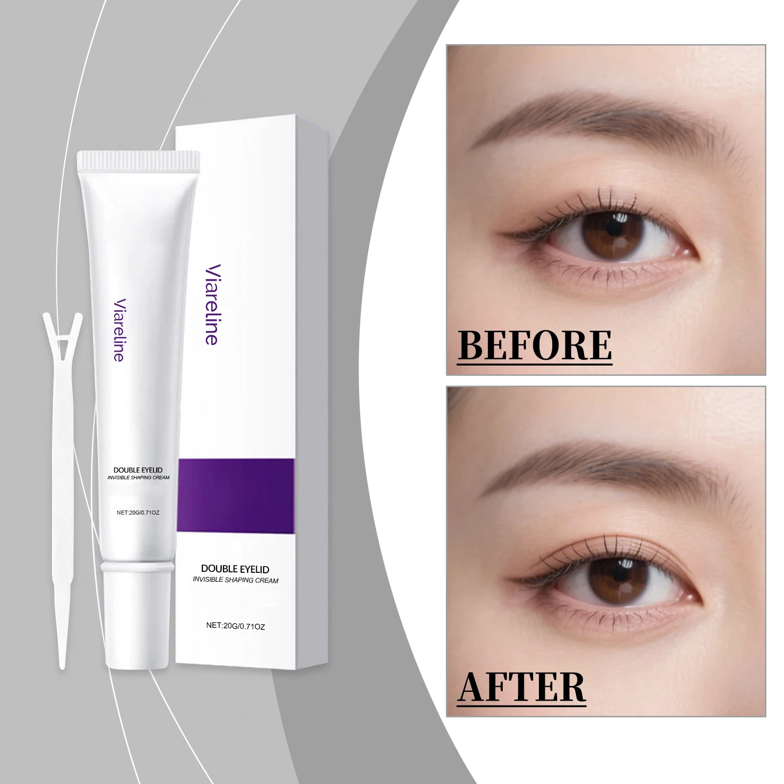 目に見えない二重まぶたクリーム - 自然な印象で目を大きく見せる、長持ちする固定スタイラー |   メイクアップツール