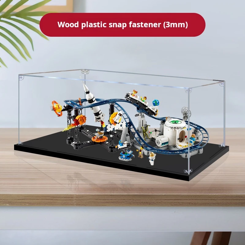 

Compatible with Lego 31142 Space Roller Coaster Acrylic Display Box, Transparent Dust Cover for Building Blocks Model Storage