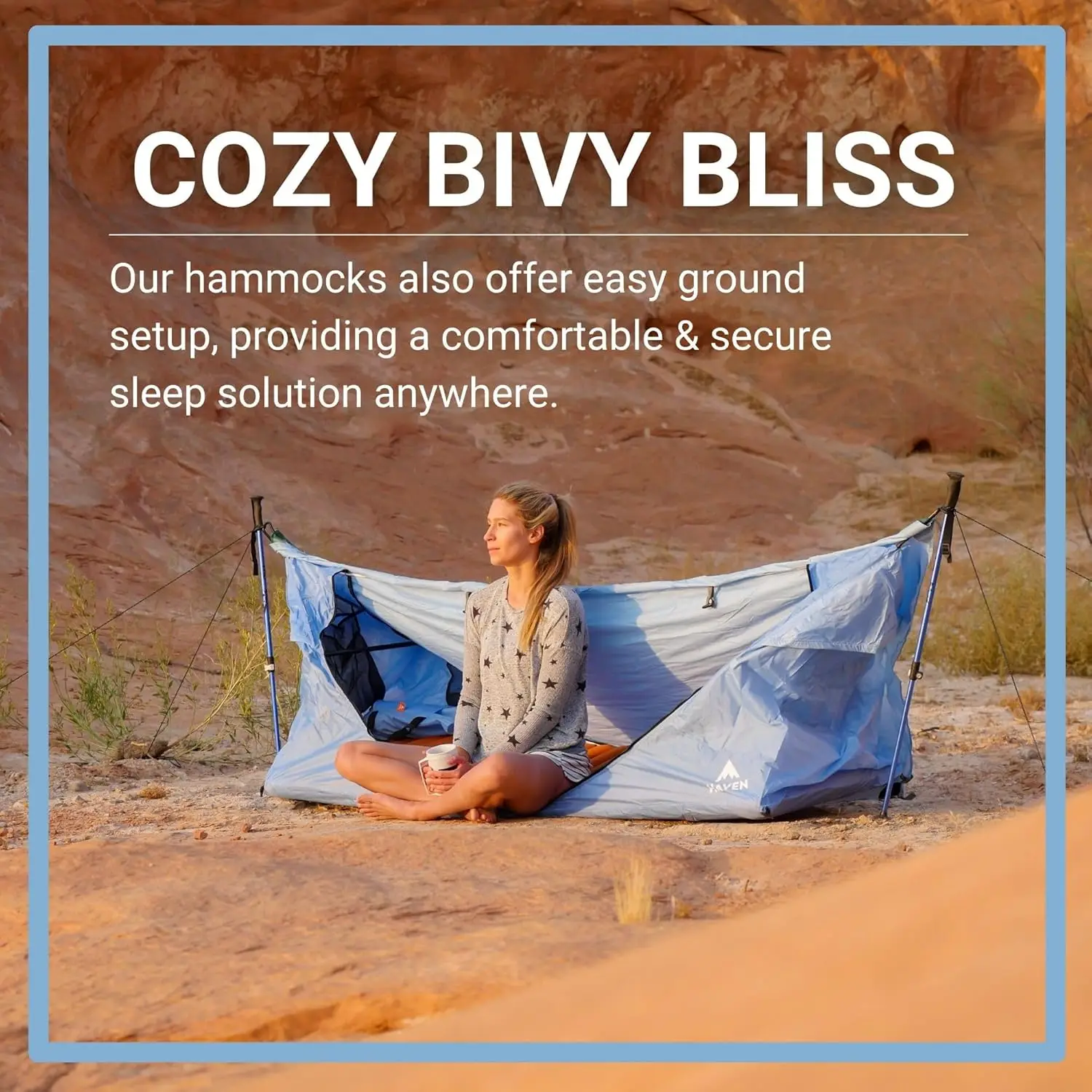 Haven Tents Lay Flat Hammock Tent - Waterproof Tent & Camping Hammock with Mosquito Net - Includes Insulated Pad and Rainfly - H