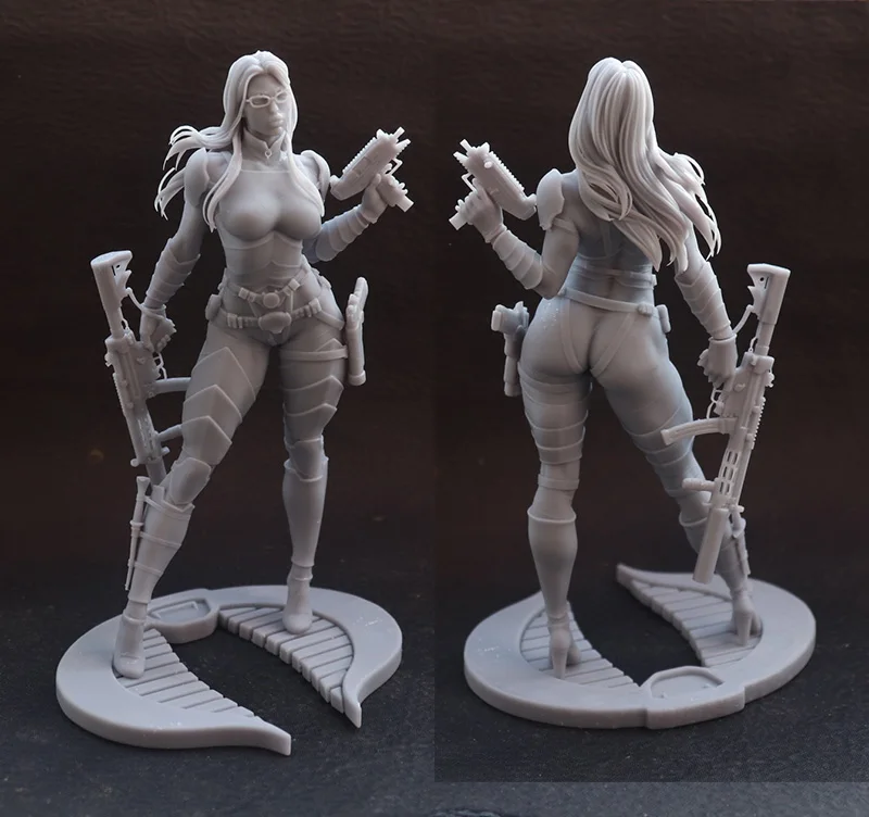 1/18 100mm 1/24 75mm Resin Model Kits Soldier Girl  Unpainted Figurine Sculpture No Color RW-1081