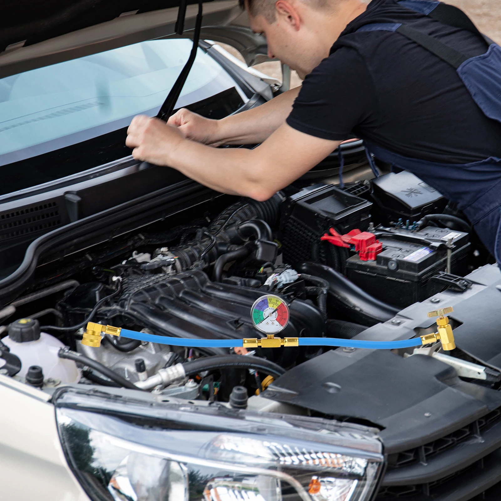 

1Set Air Conditioning Refrigerant Charging Hose R134a PVC Copper Durable Filling Pipe Gauge Vehicle Recharge Supply