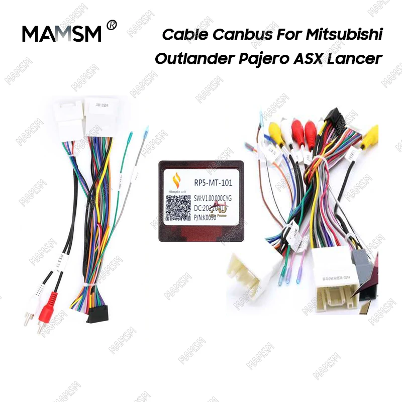 

16-контактный автомобильный адаптер проводки MAMSM Canbus Box Decoder для Mitsubishi Outlander PAJERO V73 V68 ASX Audio RP5-MT-001/101