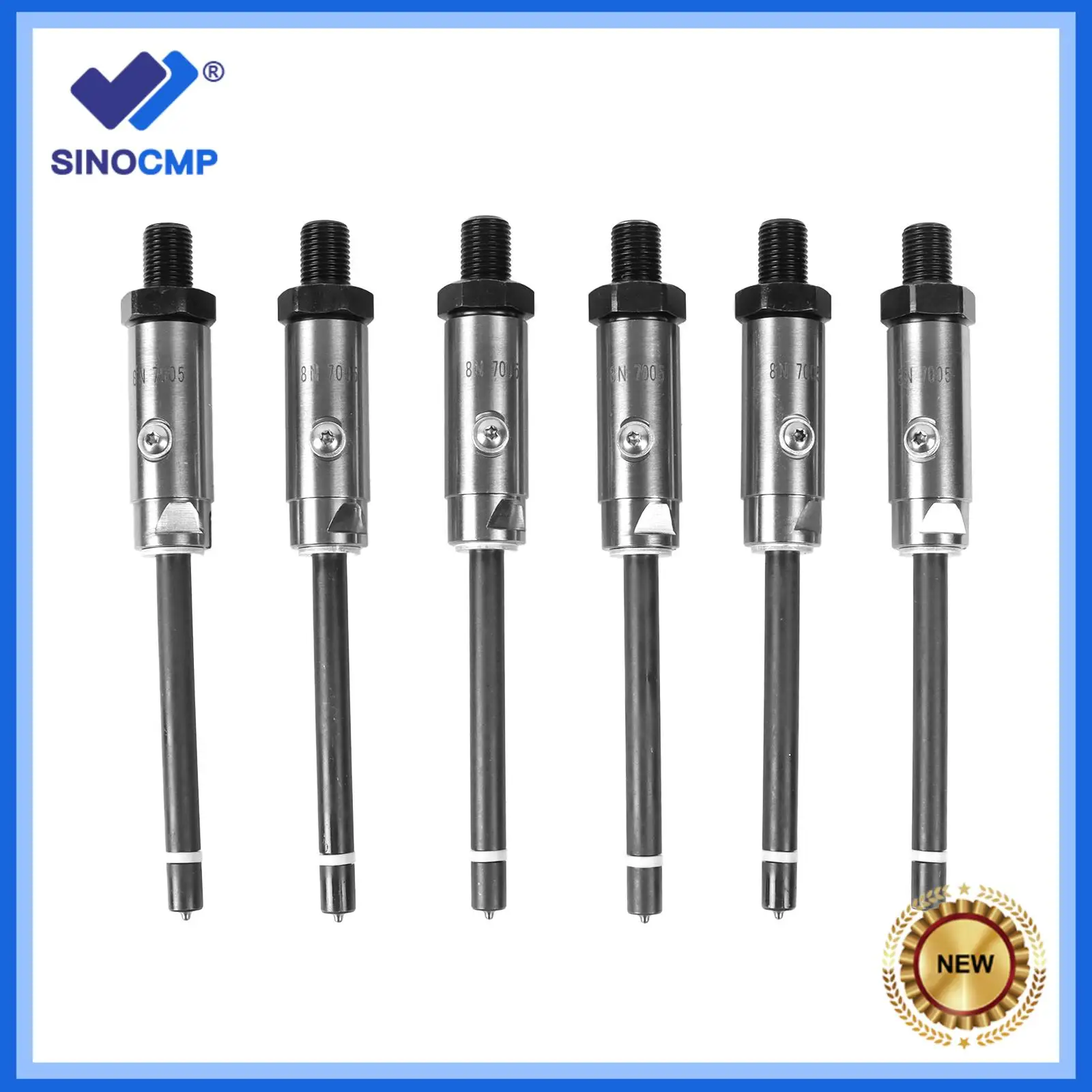 6pcs Fuel Injector Pencil Nozzle 8N-7005 8N7005 OR3418 Fit For CAT Caterpillar 3304 3304B 3306 3306B New Excavator