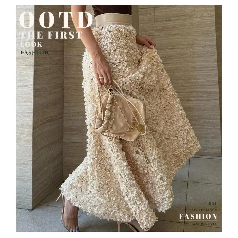 This Is A New Autumn Winter Fashion Dress for Women Petal-shaped Design and Is Suitable for Evening Banquets It Features A Long.