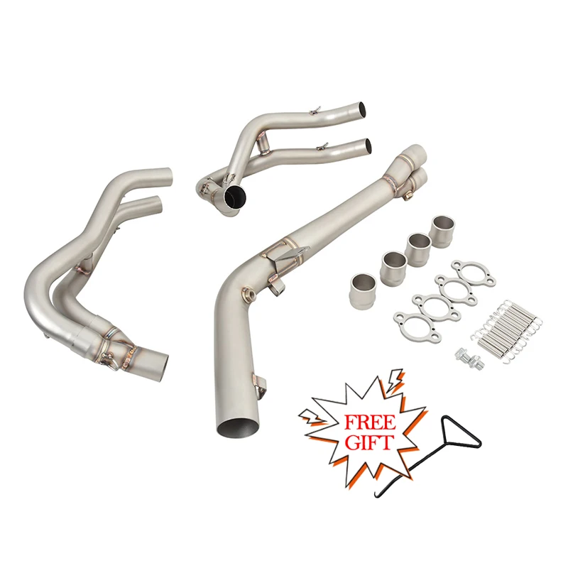 Slip On For KAWASAKI Ninja ZX-4R ZX-4RR ZX4R ZX4RR SE SR 2023 2024 Motorcycle Exhaust Modify Escape Moto Front Middle Link Pipe