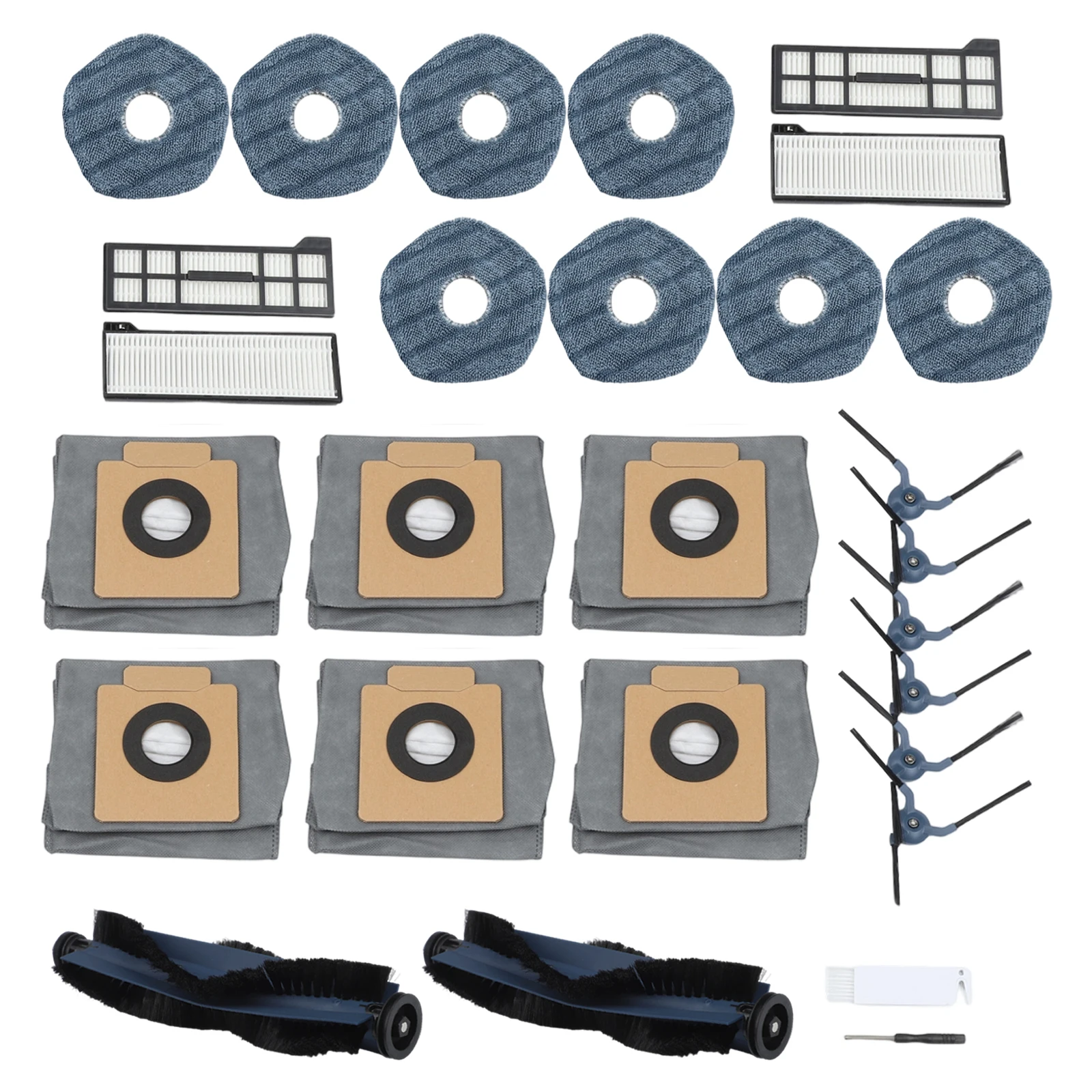 

For Eufy X10 Pro For Omni Vacuum Kit Main Side Brushes Filters Mop Cloths Bags Cleaning Accessories Replacement Parts