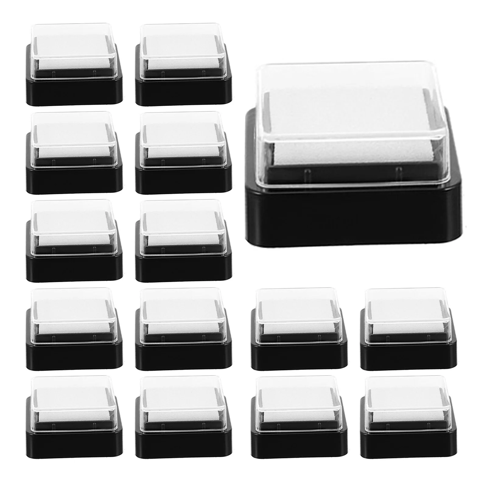 20Pcs Blank Ink Stamp Pad Square DIY Ink Pads for Scrapbooking Card Making Fingerprints Handprints Craft Supplies