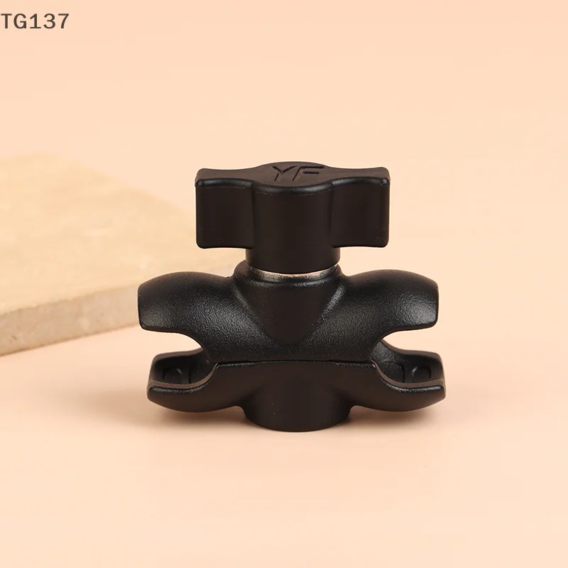 سبائك الألومنيوم الأسود مقبس مزدوج الذراع الكرة حامل الرأس جبل المشبك 5.5 سنتيمتر للدراجات النارية كاميرا تمديد الذراع #2