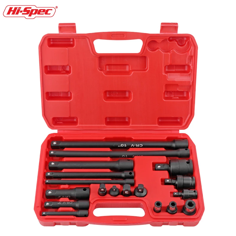 

Hi-Spec 18/59Pieces Drive Tool Accessory Set Includes Socket Adapter Socket Extension Bar Swivel Universal Joints Impact Coupler