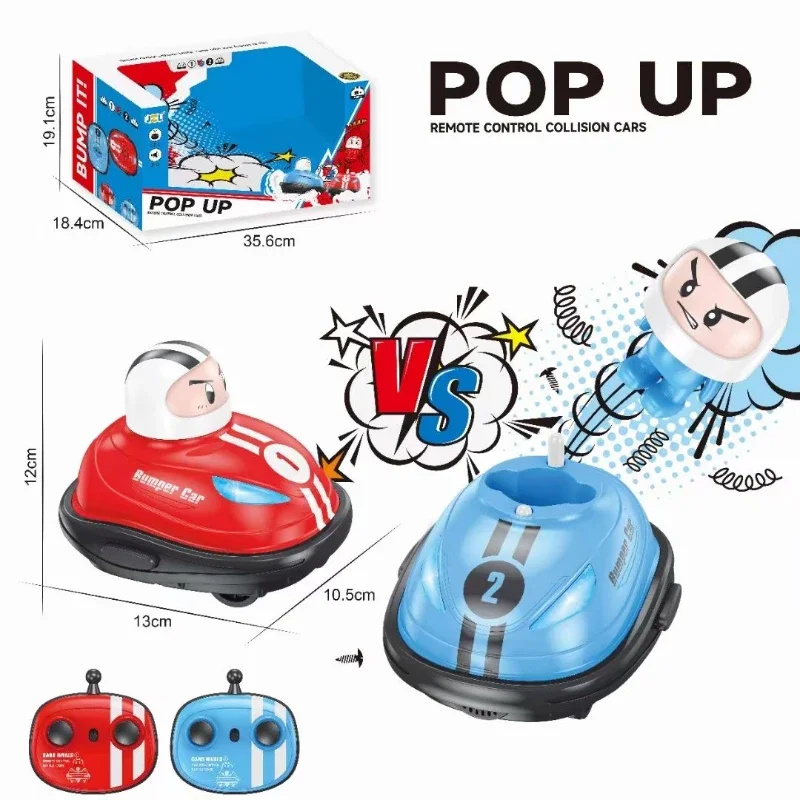 Kids 2.4g remote control cartoon bumper car battle Kart game go-kart parent-child interaction drift collision catapult RC toy