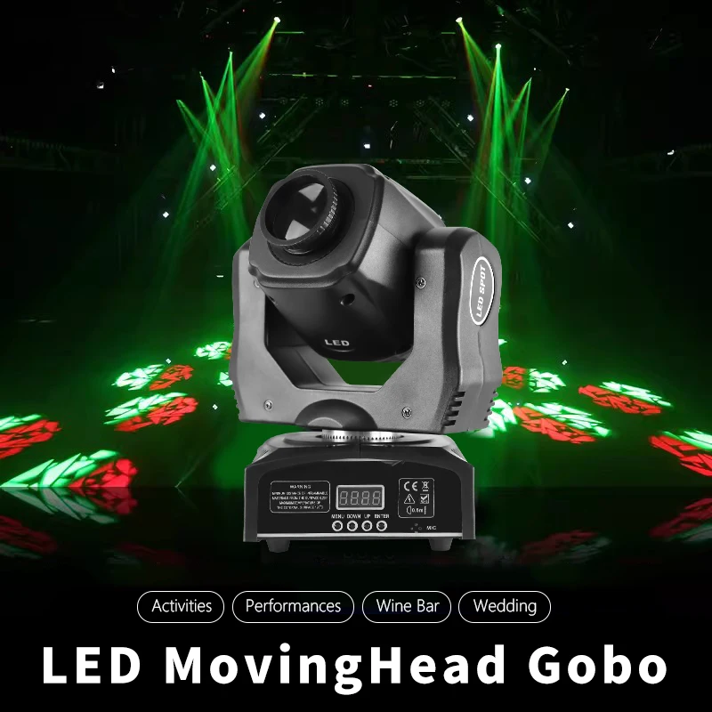 led beam light gobo para boate ktv moving head lights spot lighting prisma efeito de palco controlador dmx512 dj disco 30w 60w 90w 01