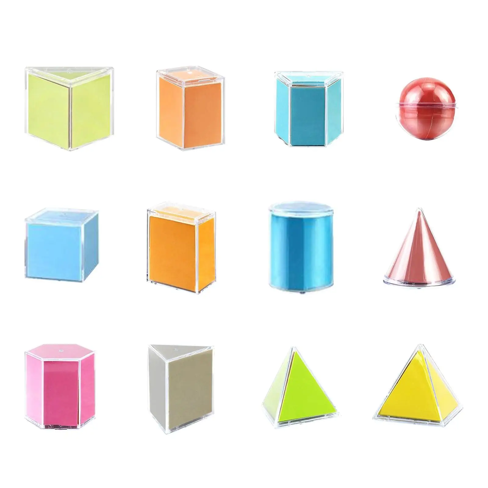 Forme 3D solidi geometrici giocattoli Montessori forme 3D geometriche per bambini