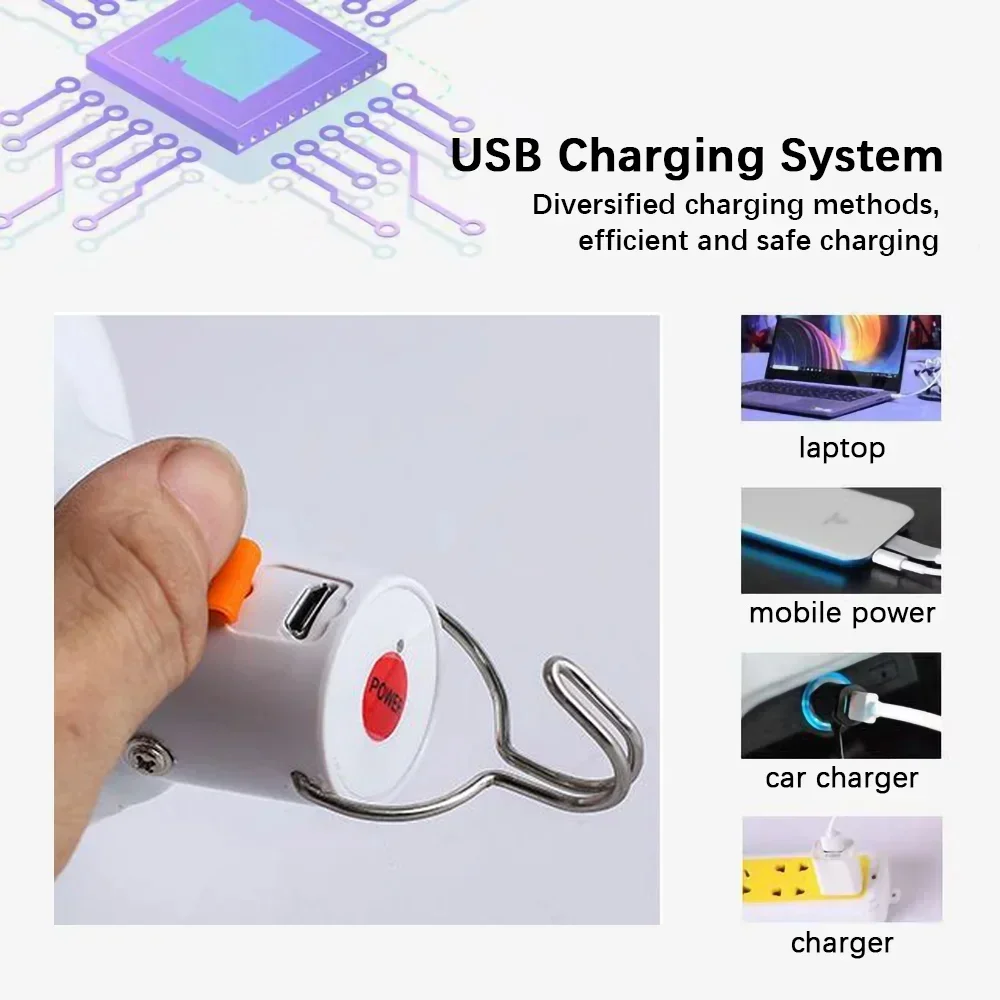 40W/100W/120W Camping Helligkeit Licht Tragbare Wiederaufladbare Dimmen Led-lampe Outdoor Zelt Licht notfall Nachtlicht mit Haken