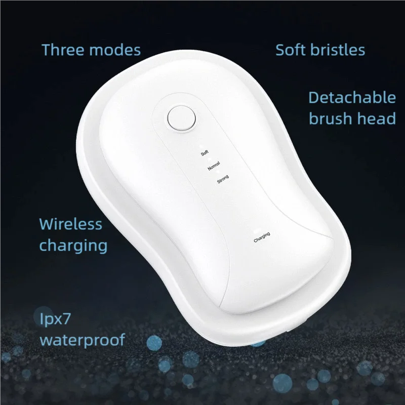 

3Gear Sonic Waterproof Facial Cleansing Brush Rechargeable Scrubber Exfoliating Vibrating Deep Clean Face Cleaner Skin Care Tool