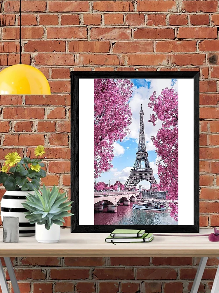 

DIY-5D Diamond Paris Tower Splice Set Full Diamond Embroidery Mosaic Picture Closed