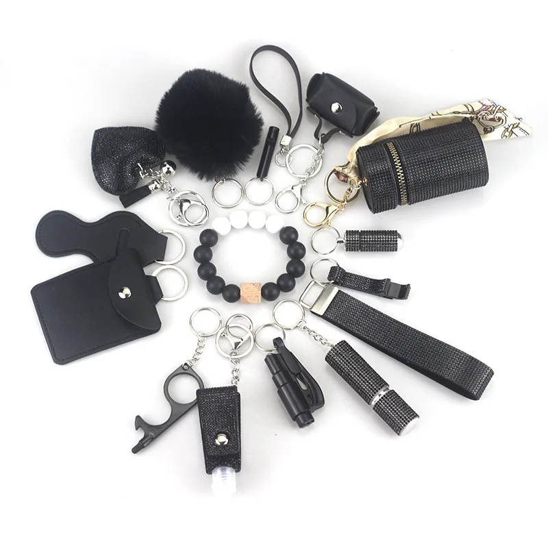 

15pcs-Set Stylish Self-Defense Keychains For Women-Compact Powerful Safety Tool for Everyday Protection