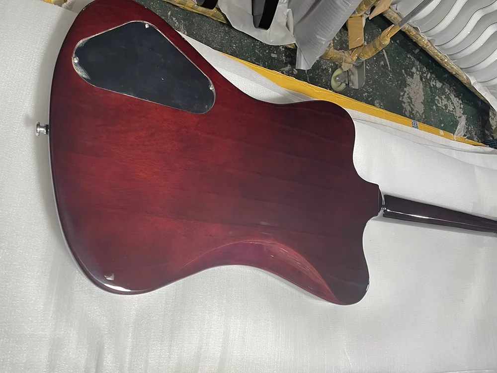 Electric Guitar Fire bird, 6 strings, sunburst color, Well crafted，Rosewood Fingerboard，High Quality,in stock，Fast Shipping