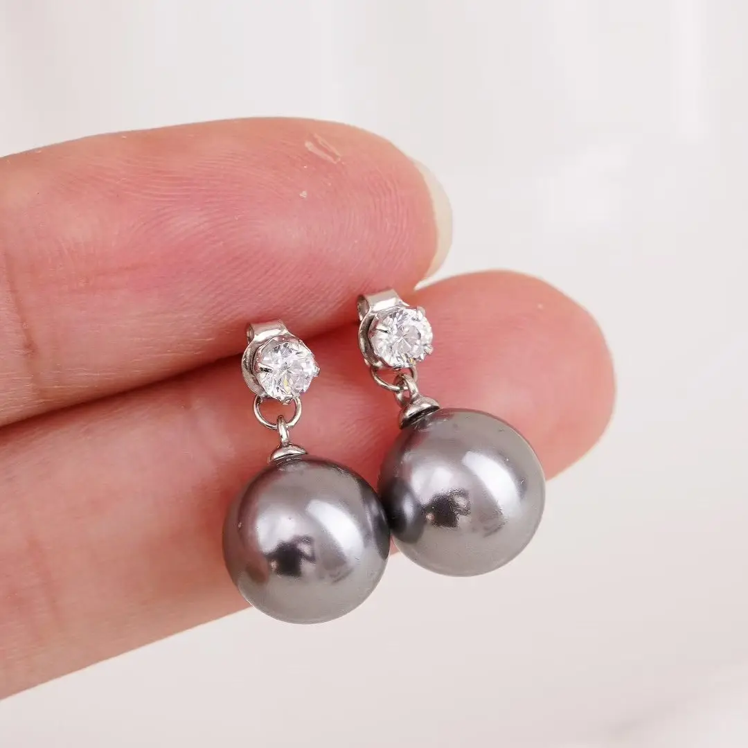 

Серьги из стерлингового серебра 925 пробы, базовые крепления, крепления для ювелирных изделий, фурнитура, аксессуары для жемчуга 9-10 мм, 3 пары/лот