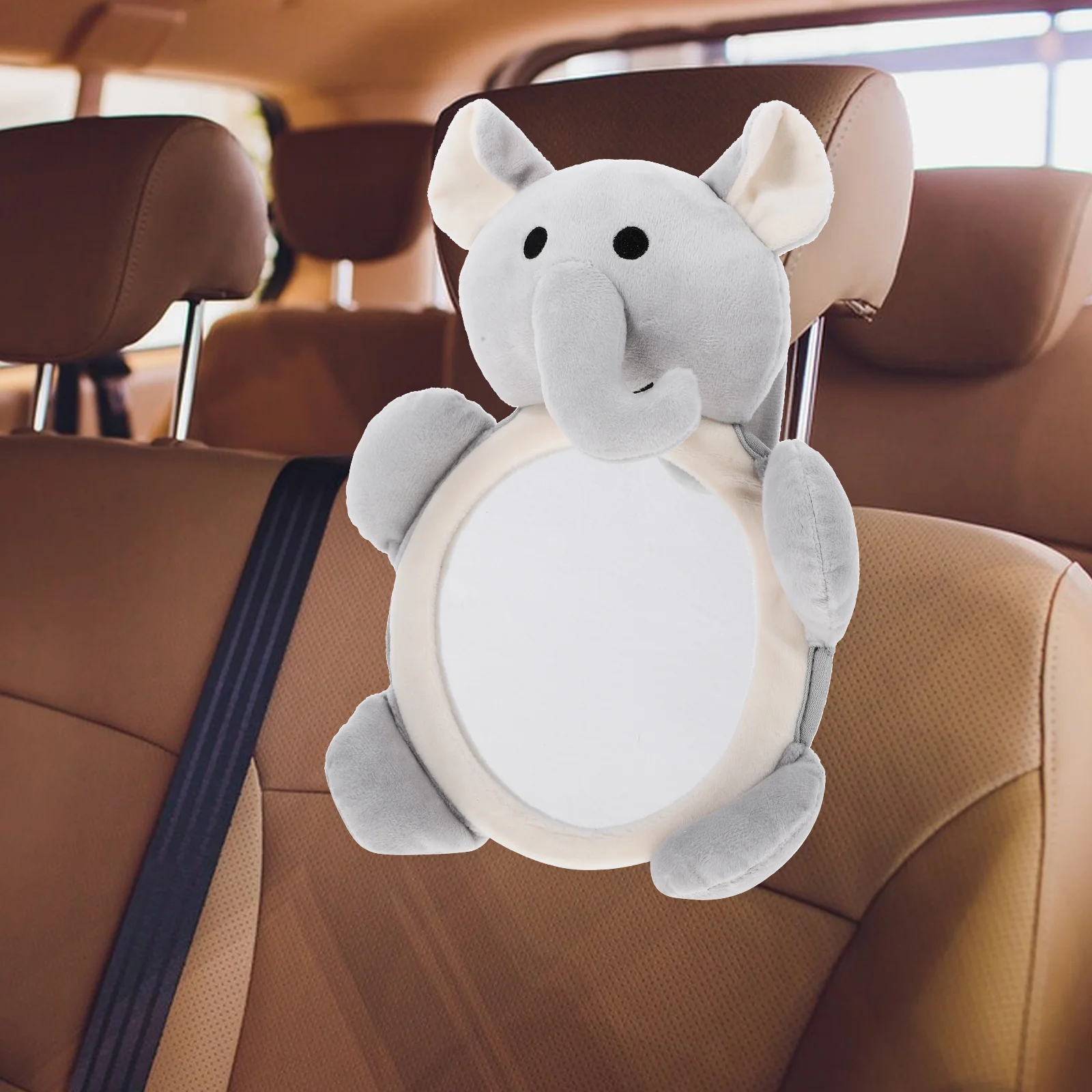 

Cartoon Car Mirror Shatterproof Acrylic Safety for Infant Kids Compact Lightweight Design Rearview Observation for Car Seat