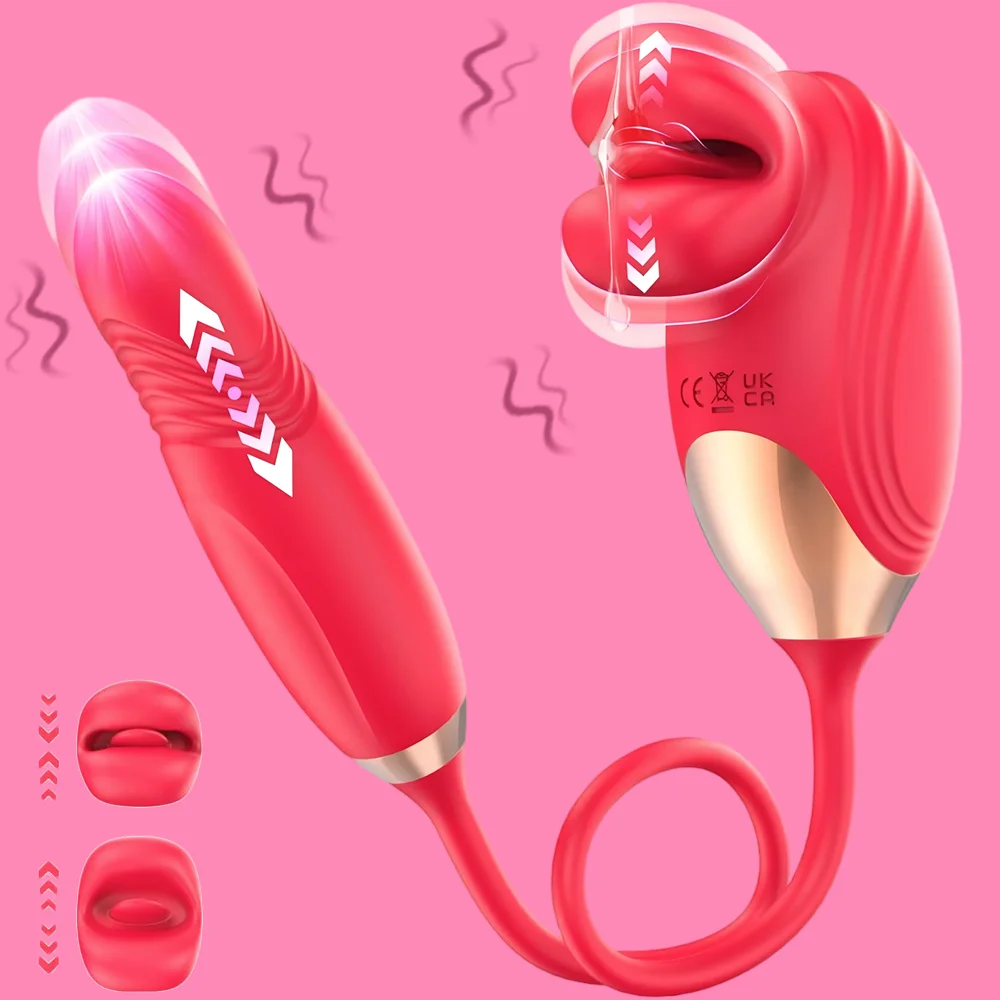 3 in 1Sucking Vibrators Clitoral Stimulator for Women with 10 Sucker Thrusting G Spot Vibrator Adult Sex Toy Vibrating Egg Dildo